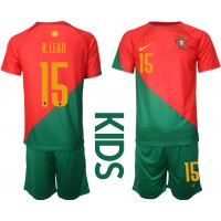 Fotballdrakt Barn Portugal Rafael Leao #15 Hjemmedraktsett VM 2022 Kortermet (+ Korte bukser)